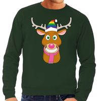 Foute kersttrui Gay Rudolf het rendier groen heren Foute kersttrui Gay Rudolf het rendier groen heren