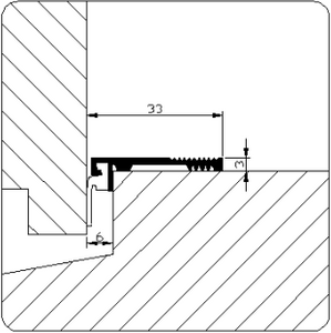 Tochtslijtstrip alu 826/anb6 33x3mm