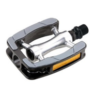 Union Pedalen SP-823, Aluminium non slip. Grijs/zwart. 9/16" draad (hangverpakking) - thumbnail