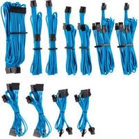 Corsair Premium Individually Sleeved DC Cable Pro Kit, Type 4 (Generation 4), BLUE Corsair Premium Individually Sleeved DC Cable Pro Kit, Type 4 (Generation 4), BLUE