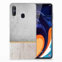 Samsung Galaxy A60 | Bumper Hoesje | Wood Concrete