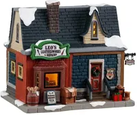 Lemax leo&apos;s leatherworks & repairs verlicht kersthuisje Vail Village 2025