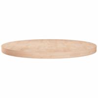 Tafelblad rond Ø80x4 cm onbehandeld massief eikenhout