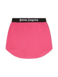 Palm Angels Kids jupe en coton à logo imprimé - Rose