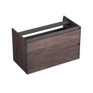 Onderkast Forzalaqua Reno 100x51x60 cm 2 Lades Softclose Eiken Charcoal Forzalaqua