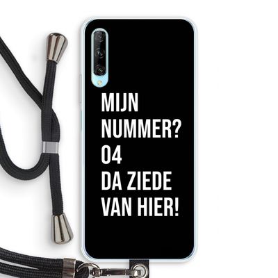Da ziede van hier - Zwart: Huawei P Smart Pro Transparant Hoesje met koord