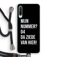 Da ziede van hier - Zwart: Huawei P Smart Pro Transparant Hoesje met koord