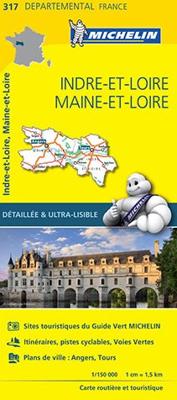 Wegenkaart - landkaart 317 Indre et Loire - Maine et loire | Michelin Wegenkaart - landkaart 317 Indre et Loire - Maine et loire | Michelin