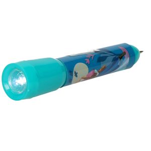 Disney Frozen kinder zaklamp/leeslamp met pen - blauw - kunststof - 12 x 2 cm   -