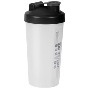 Juypal Shakebeker/shaker/bidon - 700 ml - zwart - kunststof   -