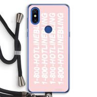 Hotline bling pink: Xiaomi Mi Mix 3 Transparant Hoesje met koord