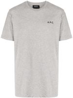 A.P.C. t-shirt en coton à logo imprimé - Gris