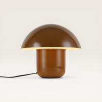 Tafellamp Javera caramello - Bruine paddenstoel lamp van metaal voor binnen - Zonder lichtbron