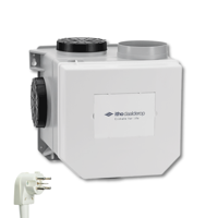 Itho Daalderop CVE-S Woonhuisventilator - Capaciteit 325 m³/h - Met Vochtsensor & Bediening & 4 Ventielen - Perilex Stekker