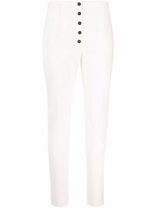 Philosophy Di Lorenzo Serafini pantalon slim en toile à taille haute - Blanc