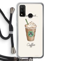But first coffee: Huawei P Smart (2020) Transparant Hoesje met koord