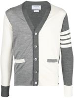 Thom Browne cardigan colour block en laine - Gris - thumbnail