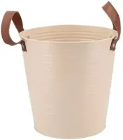 Daan Kromhout Design emmer zink leather 20x19cm zand Daan Kromhout Design emmer zink leather 20x19cm zand