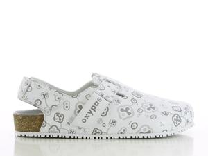 Oxypas muil met band Bianca | Wit/Zilver | Maat 38 - 00,154,182,38