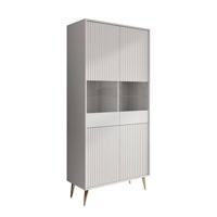 Meubella Vitrinekast Winq - Wit - 90 cm