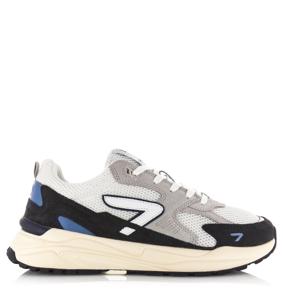 Hub Hub - Grid | white/navy Wit Suede Lage sneakers Heren