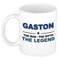 Gaston cadeau mok - man myth legend - naam koffiemok - 300 ml - collega - vaderdag