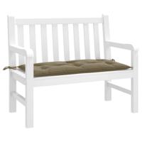 VidaXL Tuinbankkussen 100x50x7 cm stof gemêleerd taupe