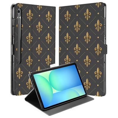 Franse Lelie Book Case Hoesje met Standaard Samsung Galaxy Tab S10 FE Plus