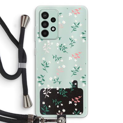 Small white flowers: Samsung Galaxy A52s 5G Transparant Hoesje met koord