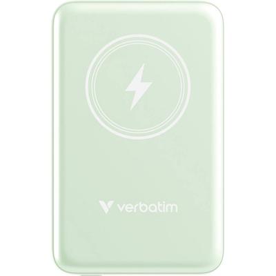 Verbatim Charge n Go Magnetic Wireless Powerbank 10000 mAh Fast Charge, Quick Charge 3.0, USB PD 3.0, Adaptive Fast Charge LiPo USB-C Groen