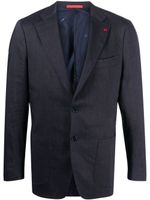 Isaia blazer à simple boutonnage - Bleu