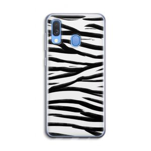 Zebra pattern: Samsung Galaxy A40 Transparant Hoesje