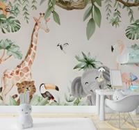 Kinder savanne fotobehang verschillende dieren