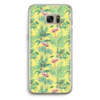 Flamingo party: Samsung Galaxy S7 Edge Transparant Hoesje - thumbnail