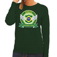 Groen Brazil drinking team sweater dames