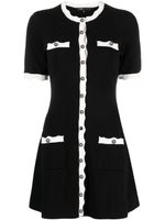 Maje A-line ribbed minidress - Noir - thumbnail