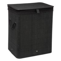 Decopatent® Grote Bamboe Wasmand met deksel - 60 L - Wasmand 1 Vak met - thumbnail