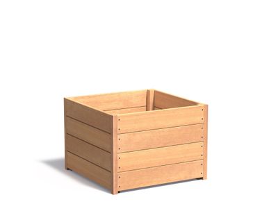 Hardhouten plantenbak CARREZ 80x80x57cm.
