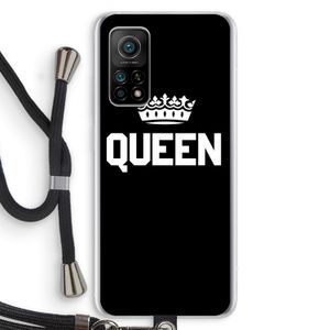 Queen zwart: Xiaomi Mi 10T 5G Transparant Hoesje met koord