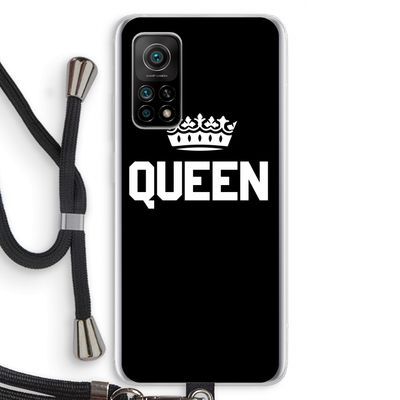 Queen zwart: Xiaomi Mi 10T 5G Transparant Hoesje met koord