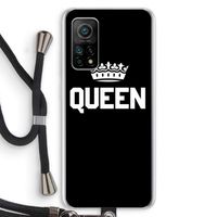 Queen zwart: Xiaomi Mi 10T 5G Transparant Hoesje met koord