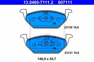 Remmenset, remschijf ATE, Remschijftype: Geventileerd: , Inbouwplaats: Vooras, u.a. für Audi, Skoda, VW, Seat