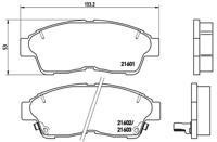 Remmenset, remschijf BREMBO, Remschijftype: Binnen geventileerd, Inbouwplaats: Vooras, u.a. für Toyota