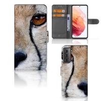 Samsung Galaxy S21 | Telefoonhoesje | Met pasjeshouder | Cheetah