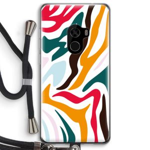 Colored Zebra: Xiaomi Mi Mix 2 Transparant Hoesje met koord