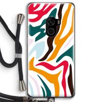 Colored Zebra: Xiaomi Mi Mix 2 Transparant Hoesje met koord