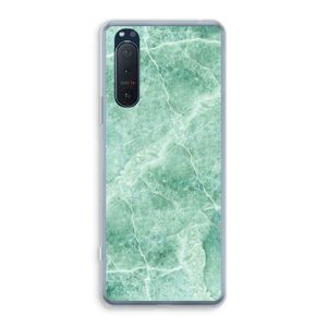 Groen marmer: Sony Xperia 5 II Transparant Hoesje