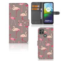 Motorola Moto G9 Power | Telefoonhoesje | Met pasjeshouder | Flamingo