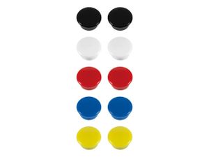 Magneet Magneten - Magneetjes 15 mm doorsnede - diverse kleuren - 10 stuks | Westcott