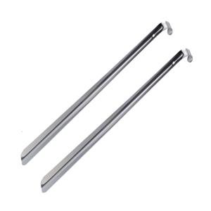 Schoenlepel - 2x - lang - metaal - zilver - 51 cm - schoentrekker